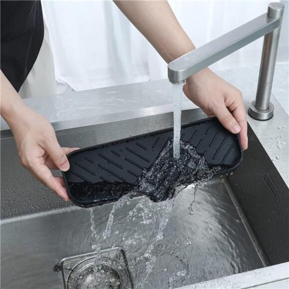 Silicone Bathroom Soap Dishes with Drain Spout-Bathroom and Kitchen Sink - Picture 6 of 7